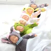 Ape Cute Baby Doll Kawaii maiale bambola peluche pecore rosa maiale giocattolo farcito bambola animale giocattoli per bambini nave di goccia di alta qualità LJ201126