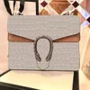 Snake Vintage Brown Leather Women Shoulder Crossbody Bags New Fashion Designer Chain Shoulder Bag Handbag