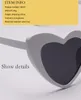 Love Heart Sonnenbrille für Damen, modische Katzenaugen-Sonnenbrille, Schwarz, Rosa, Rot, Sonnenbrille für Herren, Uv400, 18503