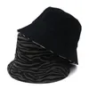 Bucket Hat zebra Fisherman caps mens basin Cap Men Women Fashion street hats Boys Girls Travel Casual hats double wear Spring Summer NEW