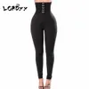 Lordxx fitness alta cintura elástica leggings mulheres espartilho cinturão de espartilho slim calças calças para senhoras treino casual mulheres calças 201103