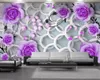 Beautiful Flowers 3d Wallpaper Custom Photo 3d flowers Mural Wallpaper Modern Home Decoration Wallpaper