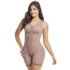 Kvinnors Shapers Tummy Control Shapewear High Compression Faja Bodysuit Postpartum Open Bust