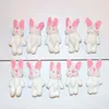 100 pièces en gros 3.5 cm 4 cm doux Mini Joint lapin pendentif lapin pour porte-clés Bouquet jouet poupée bricolage ornements cadeaux