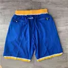 Shorts pour hommes Just Don Team Men NCAA North Carolina Tar Heels Wear Sport Pant With Pocket Zipper Sweatpants Hip Pop Rouge Bleu Noir