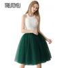 6 Layers 65cm Black Pleated skirt Sexy Midi Tulle skirt High Waist Full Lining Adult Tutu Korean Style Women Jupe Femme Faldas LJ200820