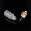 Amber Glass Bottle Eye Droppers Cosmetic Prov Container 30 ml Essential Oljeflaskor med Bamboo Cap