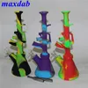 kits de bong de silicona cubilete 5 tipos pipas de agua para fumar de silicona pipas de agua filtro de pipa de agua irrompible bongs de vidrio plataforma dab