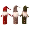 Świąteczne gnomy okładka butelek wina ręcznie robione szwedzkie tomte gnomes santa claus butelki torby