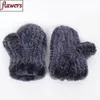 rabbit futro mittens.