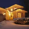 Connettore impermeabile esterno Lights Icicle Lights Street Garland Lampada Fairy Garden National Year Year Decorative 201130