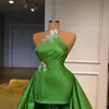 Nouvelles robes de bal courtes avec train détachable Appliqued perles robe de soirée en cristal sur mesure de luxe sirène robe de soirée formelle