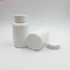 50 pcs 100ml 100 ml 100cc vazio branco cápsulas de cápsulas de contêiner de pó de contêiner com tampa parafuso para pílula embalagemGood qualtity