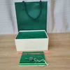 2021 Style Top Quality Watches Boxes High-Grade Green Watch Original Box Papers Card Leather Big Certificate Handbag 0.8KG For 126610 126710 124300 Wristwatches