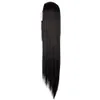 黒いかつら100cm / 40インチの合成耐熱性繊維ロングハロウィーンカーニバルコスチュームコスプレストレート女性の髪