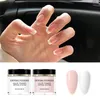 Unhas glitter 10 pcs mergulhando em pó conjunto francês branco nude pigmento de mergulho rosa para manicure art decorações acessórios