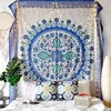 Floral Medallion Tapestry Gold Indian Headboard Wall Hanging Home Decor Mandala macrame wall hanging Y200324