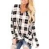 New women's hoodies fashion printed V-neck loose casual long sleeve T-shirt