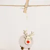 Söt filt trä älg julgransdekorationer hängande hänge hjort hantverk prydnad juldekorationer för hem nyår jk2010xb