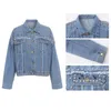 Dames Jean Jasjas Bovenkleding Herfst Winter Denim Top Womens Tops Fashion Coats Solid Dameskleding KLW5205