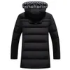 Winter Coat Men Long Parka Jacket Fur Collar Hooded Jacket Winter Warm Coat Oudoor Jacket Mens Outwear Long Overcoat Cotton 201210