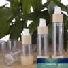 Nuovo flacone per imballaggio cosmetico in bambù 20 ml 30 ml 50 ml 80 ml 100 ml 120 ml Bottiglie vuote per pompa a vuoto senz'aria per crema per trucco Lozione per siero Pelle Ca