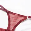 Mutandine in rete di pizzo da donna all'ingrosso Tendenza moda Trasparente Scava fuori Perizoma traspirante Intimo femminile Slip erotici a vita bassa