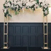 Event decor metal rectangle flower arch frame gold wedding stage arch backdrop stand senyu956