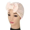 Beanie/Skull Caps Women Hijab Turban Butterfly Knot Wrap Head Hat Soft Lightweight Stretchable Casual Ladies Headscarf Muslim Pure Color1