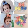 Baby 3 "Gingham Plaid Hair Bows Clips Hårband Tillbehör Tjej Princess ABC Hairbows Headwear Hair Elastic Bobbles HD3550 202 K2