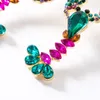 Dingle ljuskronor multicolors harts kristall hummer charm örhängen för kvinnor mode smycken trendiga maxi uttalande tillbehör1