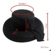 ymsaid women's Sun Summer Beach Straw women Boater Hat with libbon tie for Vacation Holiday Audrey Hepburn Y200602273o