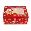 الحلوى هدية مربع 12 قطع عيد الميلاد كوكي مربع كرافت ورقة الحلوى هدية صناديق أكياس الغذاء تغليف مربع حزب عيد الميلاد الاطفال هدية جديد نعم H1231