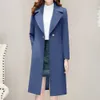 2020 Custom Slim Vestes Automne / Hiver Casual Double Breasted Simple Classique Long Trench Coat Avec Ceinture Chic Femme Coupe-Vent LJ201106