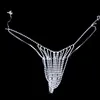 Andra Stonefans Sexiga BRALETTE Underkläderkedjesats för kvinnor Fashion Hollow Crystal Body Jewelry Chain BH och trosor Set 221008