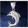 Pendant Necklaces Hywo 925 Sterling Silver without Chain trendy And Classic Love Forever Dolphin Pattern Woman Pendant Necklace Hypoall sqcxTS queen66