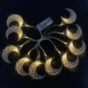 10 LED Ramadan String Eid Mubarak Księżyc W Kształcie Gwiazda Zasilany Bateryjnie Ciepłe Lekki Wróżki String Home Decor HHA3534