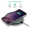 Chargeur sans fil en tissu Qi 15W pour iPhone 12 11 Pro Xs Max X Xr Pad de charge rapide