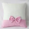 40x40cm Bow Pillow Covers Sublimation Blanks DIY Printing Cushion Pillowcases with Zipper WJY591