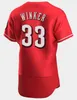 2024 Custom 7 Spencer Steer Jersey 29 TJ Friedl 44 De La Cruz 19 Joey Votto 37 Tyler Stephenson 6 Jonathan India 9 Matt McLain Noelvi Marte José Barrero Camisetas de béisbol