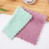 Thick coral velvet dish cloth clean Reusable Scrub Wash Cloths Home Kitchen cleaning towel drop ship