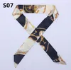 Fashion Multifunction Print Scarf For Handbags Handle 17 colors Head wrap scarfs Ribbon Women's turban triangle headband Silk Scarves GD890