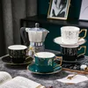 Cerami Mugs With Spoon Pure Color Mugs Cup Kitchen Tool Gift High Quality Black Tea Cup With Saucer