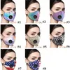 Masque facial imprimé Anti-buée Poussière Boucle d'oreille Valve respiratoire Réglable Masques réutilisables Doux respirant Masques de protection Bouche Couverture ZCGY221
