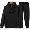 Outono Inverno Marca Quente Dois Peças De Conjuntos Grésos Hoodies Tracksuit Homens / Mulheres Sportswear Gyms Fitness Training Hoodies H1227