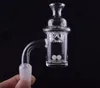 Fumo 5mm Clear Bottom Quartz Banger Nail e Luminous Terp Pearl Cyclone Spinning Carb Cap Dab Per Oil Rigs Glass Water Pipes
