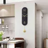 Batterie chambre horloges murales grands chiffres noirs pendule horloges murales Design minimaliste Horloge Murale maison accessoires OC50GZ H1230
