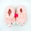 Millffy Lovely Pink Rabbit Rabbitぬいぐるみ冬の温かいベルベットスリッパ快適な屋内靴ハムスターバニースリッパ猫ぬいぐるみスリッパ201023