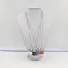 European och American White K Necklace Personlighet Kanin Head Alloy Water Drop Oil Pendant Ornaments Multi-Color Valfri
