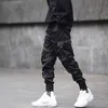 Nouveau Hip Hop Garçons Multipoches Taille Élastique Sarouel Hommes Streetwear Punk Pantalon Jogger Homme Pantalon Tactique Noir Pantalon Cargo T200219